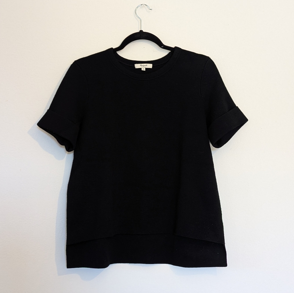 Madewell Black Short Sleeve Top Size Medium